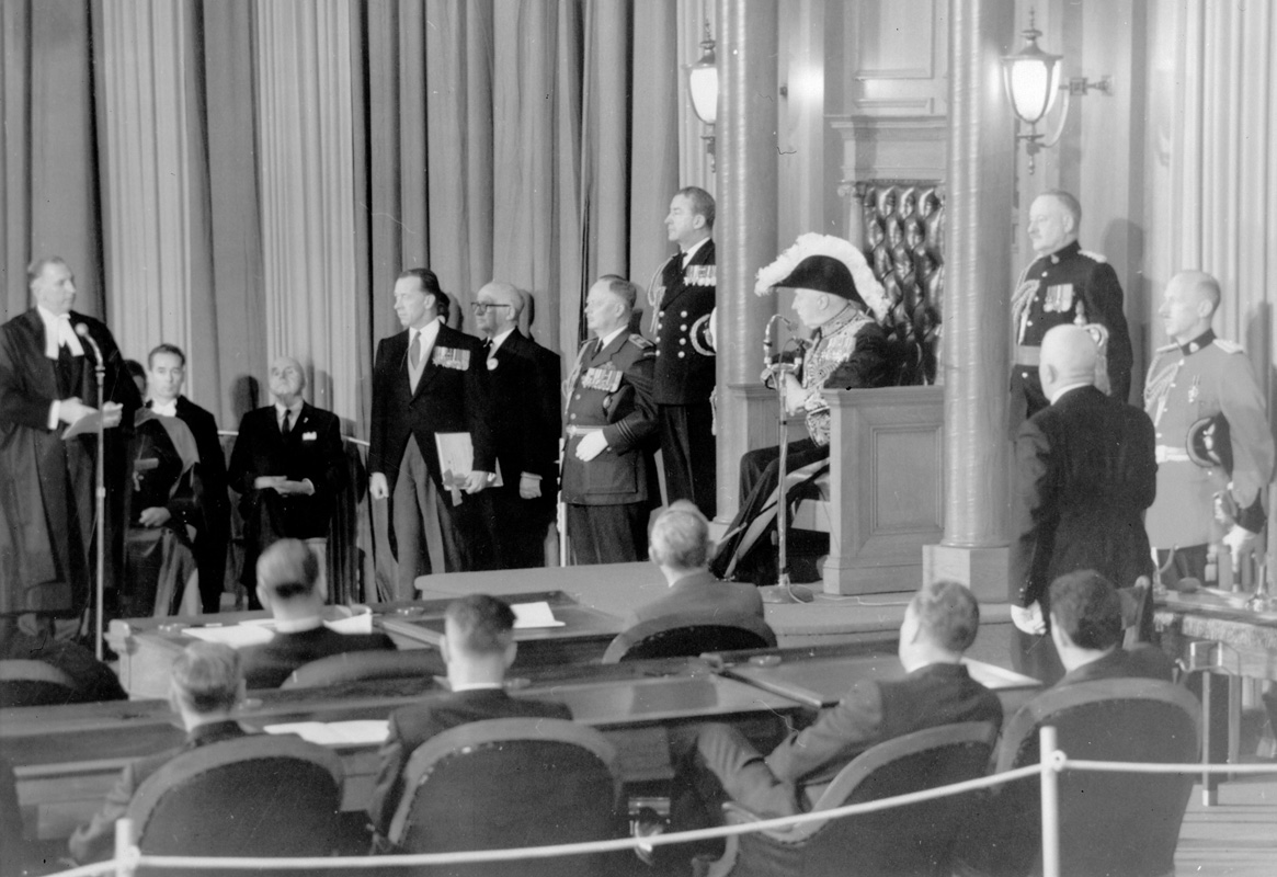 The opening of the 28th Parliament by Lieutenant Governor George Randolph Pearkes, January 24, 1967.