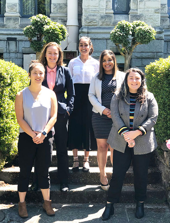 2019 Legislative Interns pictured in the Premier's Rose Garden