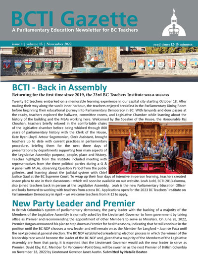 BCTI Gazette November 2022